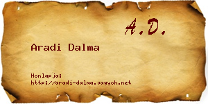 Aradi Dalma névjegykártya